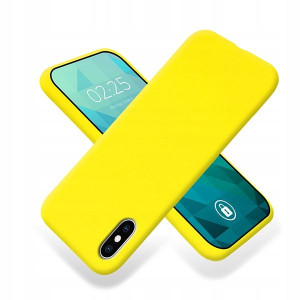 Etui Matowe Żółte do IPHONE X Case Ochronne Smooth