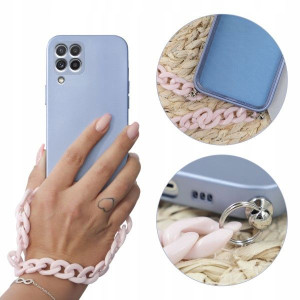 Etui Metallic Niebieski Łańcusze do SAMSUNG A22 4G