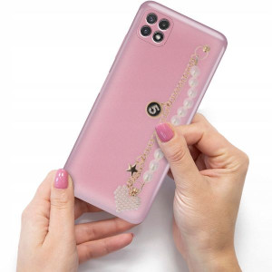 Etui Metallic Róż Blink do SAMSUNG A22 5G Perły