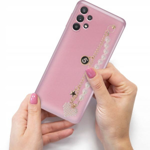 Etui Metallic Róż Blink do SAMSUNG A32 4G Perły