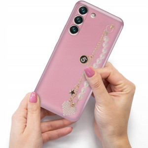 Etui Metallic Róż Blink do SAMSUNG S22 Case Perły