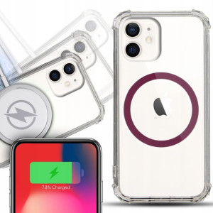 Etui Shock + Magsafe Burgundowy do IPHONE 12 MINI