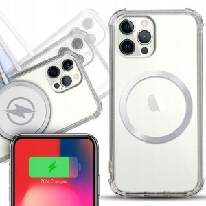 Etui Shock Magsafe Srebrny do IPHONE 12 PRO MAX
