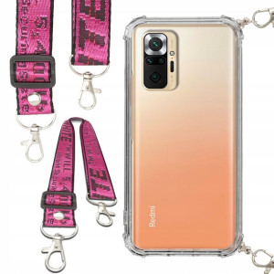 Etui Shock Smycz Róż Do XIAOMI REDMI NOTE 10 PRO