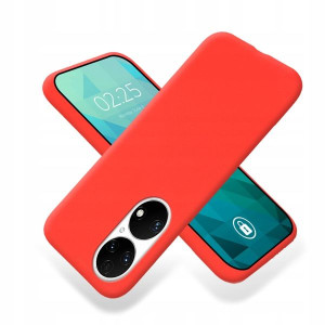 Etui Smooth Do Huawei P50 Case Ochronne Czerwony