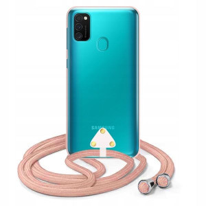 Etui Sun Crossbody do SAMSUNG M21 Sznurek Różowy