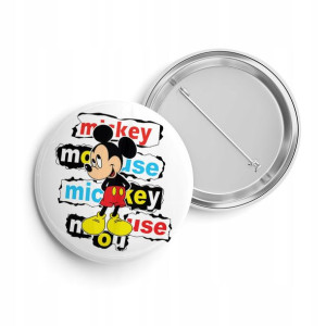 PRZYPINKA Do Plecaka Worka 44mm Bajki Top WZORY