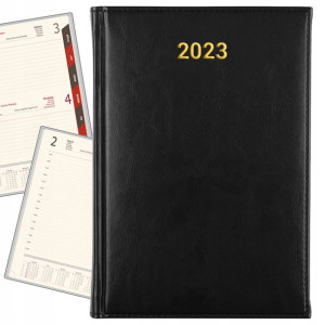 KALENDARZ 2023 Książkowy Planer Dzienny CZARNY