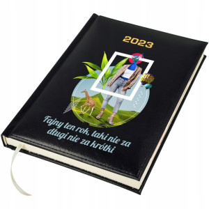 Kalendarz Książkowy 2023 A5 CZARNY Modne Wzory
