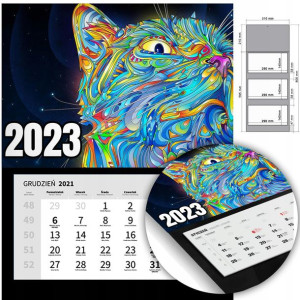 KALENDARZ Trójdzielny Ścienny 2023 ANIMOWANE Wzory