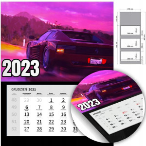 KALENDARZ Trójdzielny Ścienny 2023 ANIMOWANE Wzory