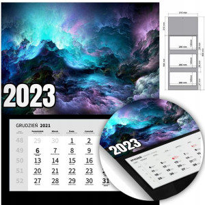 KALENDARZ Trójdzielny Ścienny 2023 ARTYSTYCZNE Wz