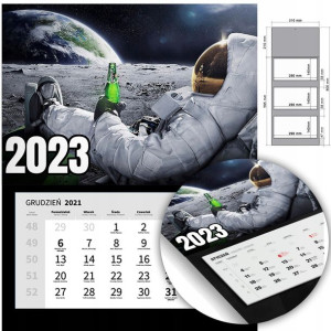 KALENDARZ Trójdzielny Ścienny 2023 KOSMOS Wzory