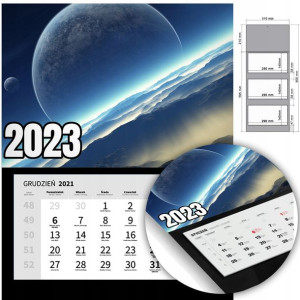 KALENDARZ Trójdzielny Ścienny 2023 KOSMOS Wzory