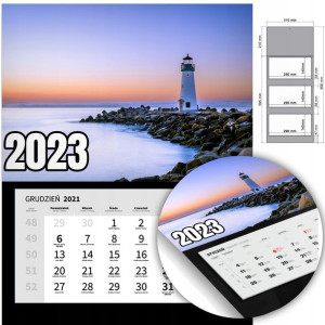 KALENDARZ Trójdzielny Ścienny 2023 KRAJOBRAZ Wzory