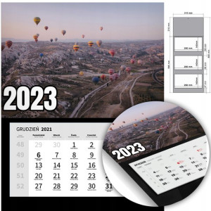 KALENDARZ Trójdzielny Ścienny 2023 KRAJOBRAZ Wzory