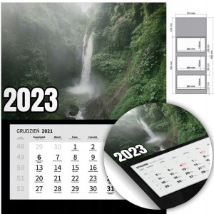 KALENDARZ Trójdzielny Ścienny 2023 KRAJOBRAZ Wzory