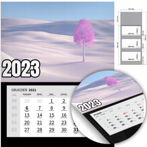 KALENDARZ Trójdzielny Ścienny 2023 KRAJOBRAZ Wzory