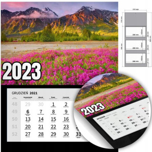 KALENDARZ Trójdzielny Ścienny 2023 KRAJOBRAZY Wz