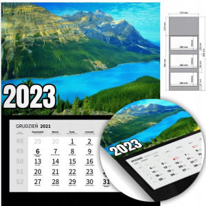 KALENDARZ Trójdzielny Ścienny 2023 KRAJOBRAZY Wz