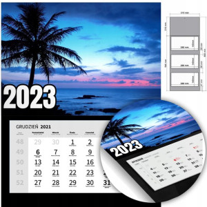 KALENDARZ Trójdzielny Ścienny 2023 KRAJOBRAZY Wz