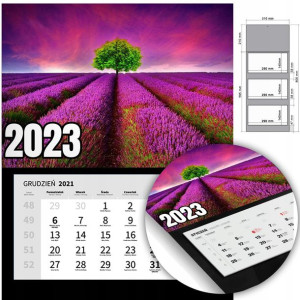 KALENDARZ Trójdzielny Ścienny 2023 KRAJOBRAZY Wz