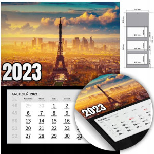 KALENDARZ Trójdzielny Ścienny 2023 MIASTA Wzory