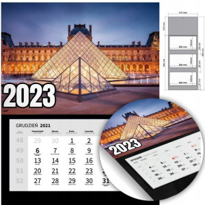 KALENDARZ Trójdzielny Ścienny 2023 MIASTA Wzory