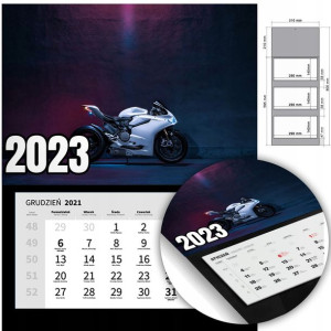 KALENDARZ Trójdzielny Ścienny 2023 MOTORYZACJA Wz