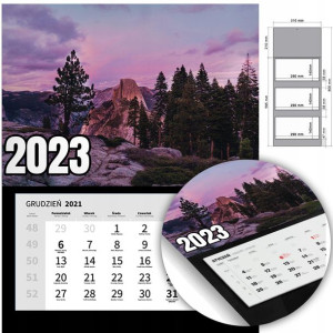 KALENDARZ Trójdzielny Ścienny 2023 NATURA Wzory