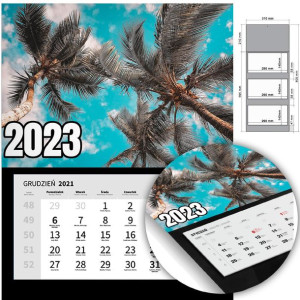 KALENDARZ Trójdzielny Ścienny 2023 NATURA Wzory