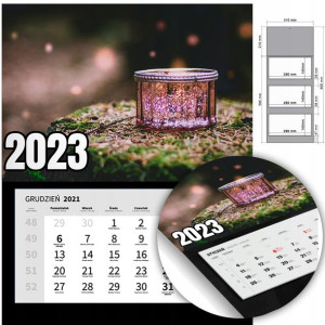 KALENDARZ Trójdzielny Ścienny 2023 NATURA Wzory