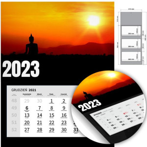 KALENDARZ Trójdzielny Ścienny 2023 RELIGIJNE Wzory