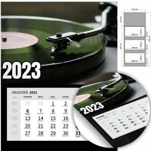 KALENDARZ Trójdzielny Ścienny 2023 RETRO Mix Wzory