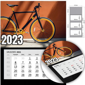 KALENDARZ Trójdzielny Ścienny 2023 RETRO Mix Wzory