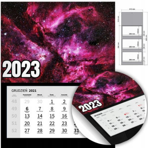 KALENDARZ Trójdzielny Ścienny 2023 RÓŻNE Mix Wzory