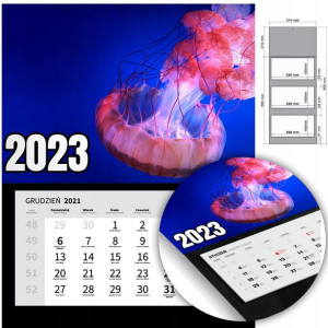 KALENDARZ Trójdzielny Ścienny 2023 ZWIERZĘTA Wzory