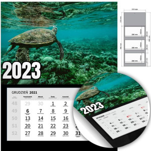 KALENDARZ Trójdzielny Ścienny 2023 ZWIERZĘTA Wzory