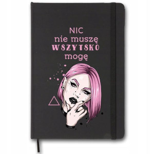 Planer Notatnik Notes A5 Czarny Modne Piękne Wzory