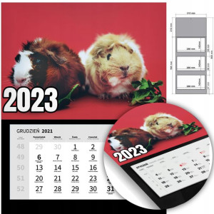 KALENDARZ Trójdzielny Ścienny 2023 ZWIERZĘTA Wzory
