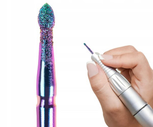 Frez Diamentowy tęczowy łezka Do Skórek rainbow