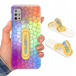 Etui + Uchwyt do MOTOROLA G30 Obudowa Piękne Wzory