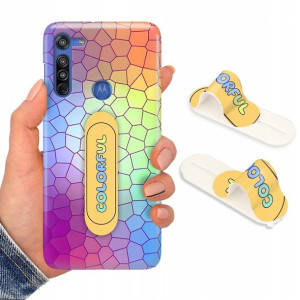 Etui + Uchwyt do MOTOROLA G8 Obudowa Piękne Wzory
