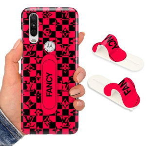 Etui + Uchwyt do MOTOROLA ONE ACTION Piękne Wzory