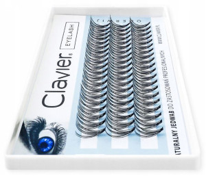 Kępki Rzęsy Clavier Jedwabne Gęste Naturalne 11 Mm