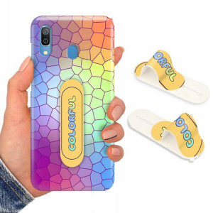 Etui + Uchwyt do SAMSUNG A30 Obudowa Piękne Wzory