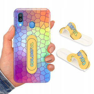Etui + Uchwyt do SAMSUNG A40 Obudowa Piękne Wzory