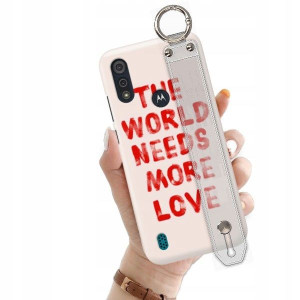 ETUI +PASEK do MOTOROLA E6S Love Walentynki Wzory