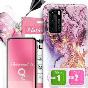 ETUI 2MM +szkło 9H do HUAWEI P40 Glamour Top Wzory