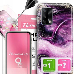 ETUI 2MM +szkło 9H do OPPO A74 4G Glamour Wzory